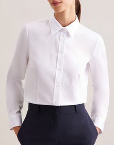 FINE TWILL - FASHION-BLUSE 1/1 - Twill, REGULAR, White, 34