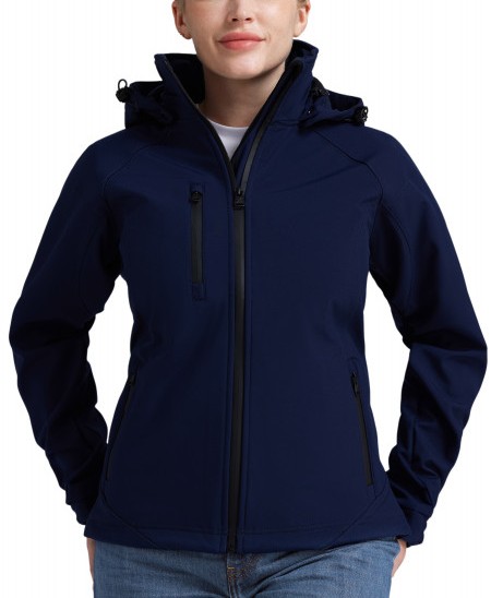 Hike Max 3 lagige Softshell Jacke Navy Damen, Gr. 2XL