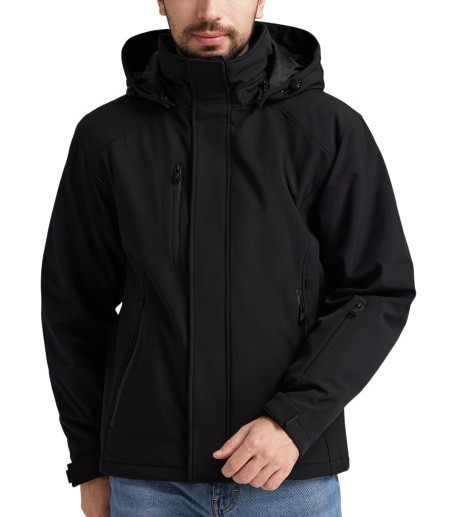 Hike wattierte Softshell Jacke schwarz Unisex, Gr. 2XL