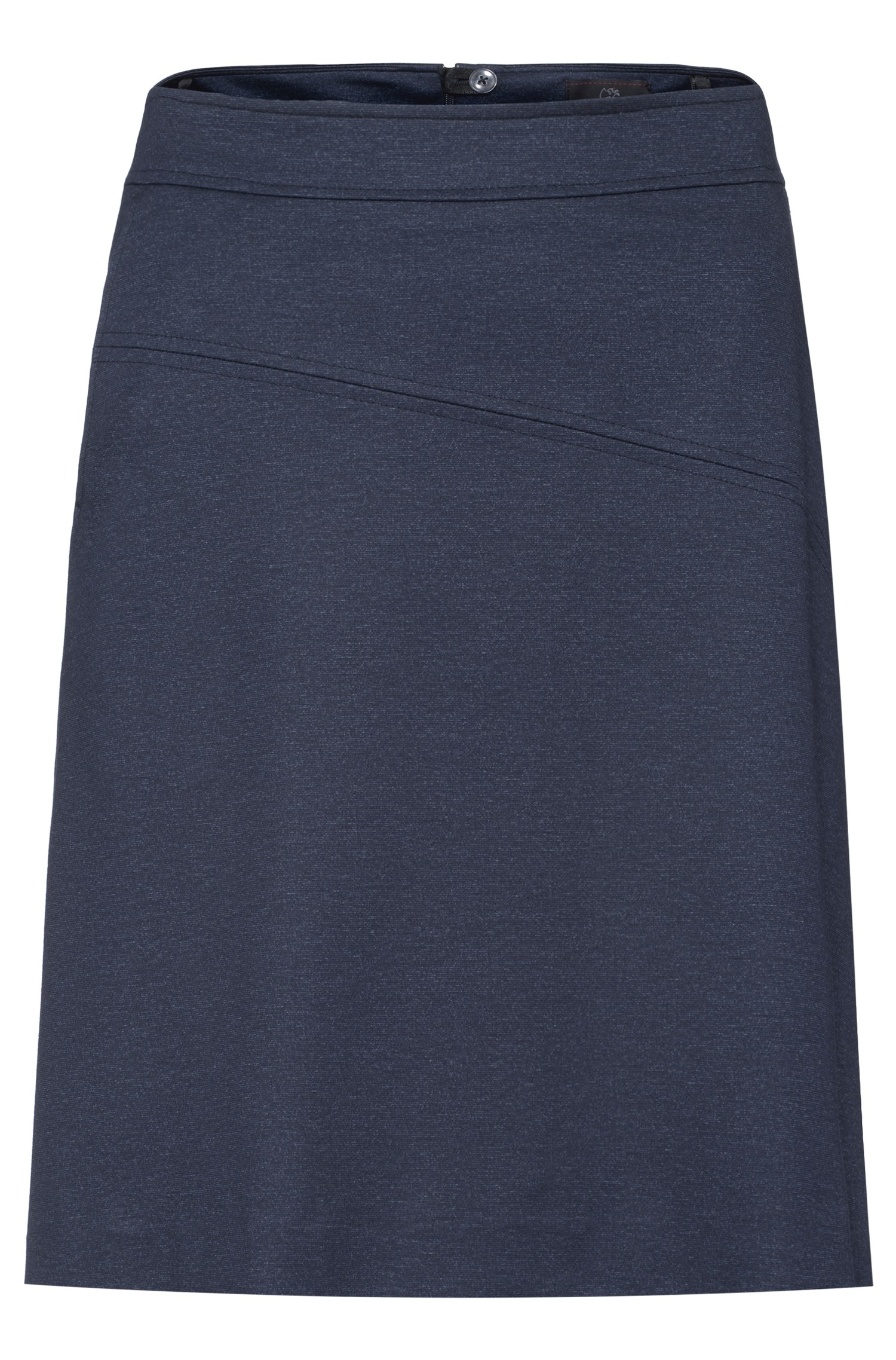 Greiff Damen-Jerseyrock regular fit Casual Blau meliert Gr. 32
