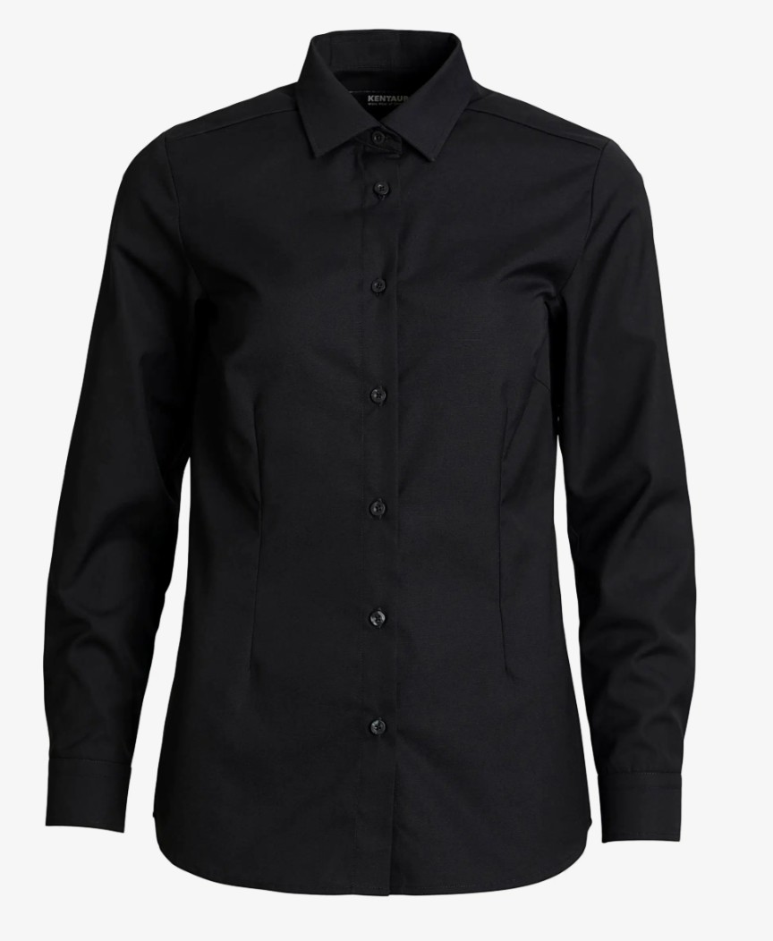 Damenbluse - Modern Fit, schwarz, 2XL