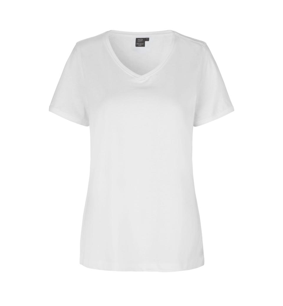 ID Damen Pro Wear Care T-Shirt V-Ausschnitt - weiss, Gr. 2XL