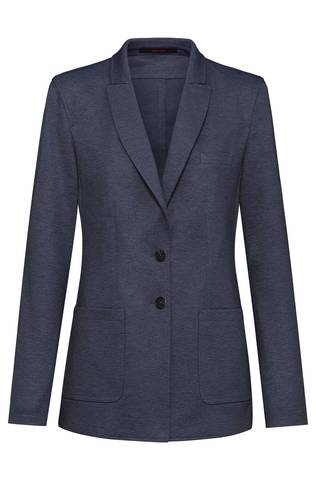 Greiff Jerseylangblazer regular fit Casual Blau meliert Gr. 32