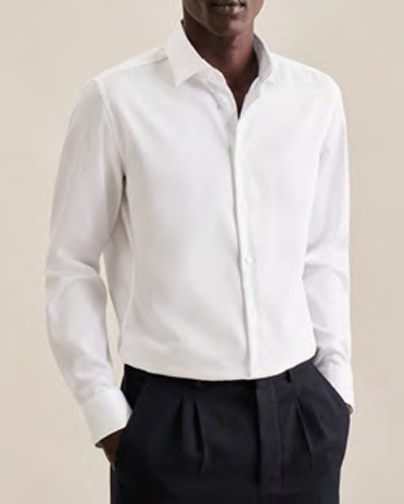 FINE TWILL - NEW KENT 102 COMBI CUF 1/1, Twill, SHAPED, White, 37