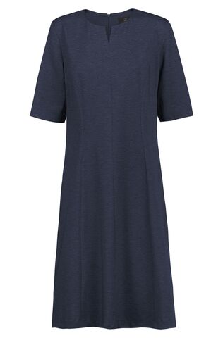Greiff Damen-Jerseykleid regular fit Casual Blau meliert Gr. 34