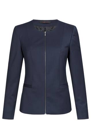 Greiff Damen Blazer "Zipper" regular fit dunkelblau Gr. 32