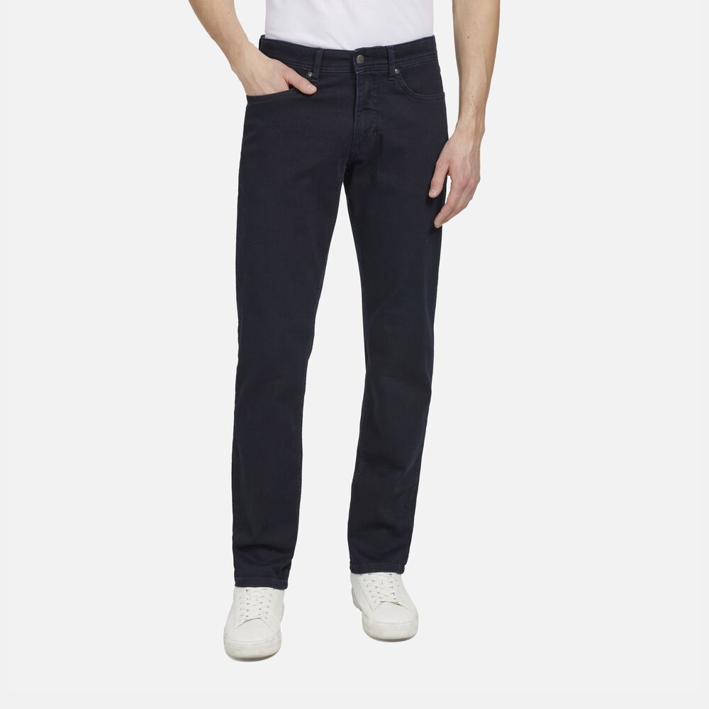 Super Stretch Jeans in Fitted Fit, Dark Navy, 26/34-l