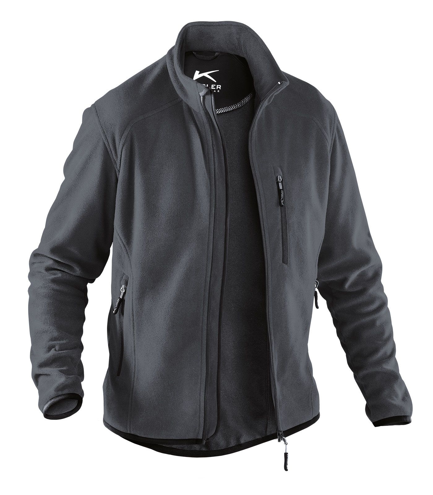 Kübler WEATHER Fleecejacke Anthrazit, Gr. 2XL